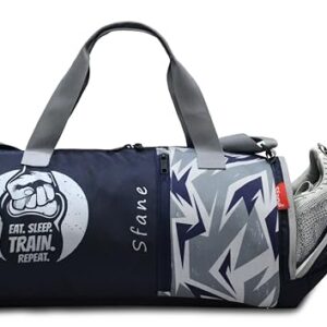 Sfane Gym Bags for Men with Separate Shoe Compartment Sports Gym Bags for Women Unisex Duffle Bags for Gym for Carry & Travel Adjustable Duffel Bags Sports Bag - Blue