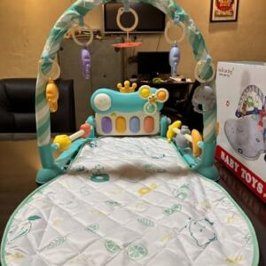 Ride n Joy Multi-Function ABS High Grade Plastic Piano Baby Gym and Fitness Rack | Hanging Rattles Lights & Musical Keyboard Mat Piano Multi-Function Gift for Baby Boy, Girls (Style 2)