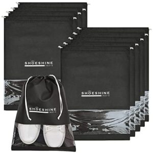 Shoeshine Shoe Bag for Travel & Storage Travel Organizer for Women & Men Travel Accessories Shoe Organizer Shoe Bags Pouches Travel Shoe Cover for Travelling Travel Essentials - Pack of 10 Shoe Pouch