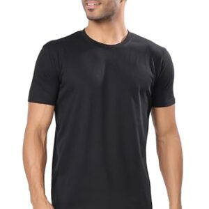 London Hills Men T-Shirt || Tshirt for Men || Plain T Shirt (Pack of 1) Black