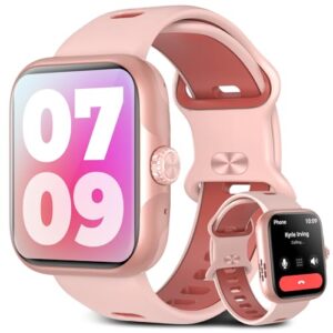 Smart Watch for Men Women (Built-in GPS), Bluetooth Call Smartwatches, AMOLED Display Fitness Tracker with 3ATM Waterproof Pedometer/Calories/Heart Rate/Sleep Monitor for iOS & Android