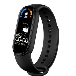 Drumstone (𝗦𝗽𝗲𝗰𝗶𝗮𝗹 𝟱 𝗬𝗲𝗮𝗿𝘀 𝗪𝗮𝗿𝗿𝗮𝗻𝘁𝘆 M6 Smart Fitness Band - Heart Rate Monitor, Waterproof Design, Multi-Sport Tracking & Notifications