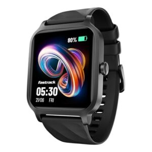 Fastrack FS1 Smart Watch, 1.83" HD Display, SingleSync BT Calling, 110+ Sports Modes, Upto 7 Days Battery, NitroFast Charge, 200+ Watchfaces, Stress Monitor, IP68, Smartwatch for Men & Women