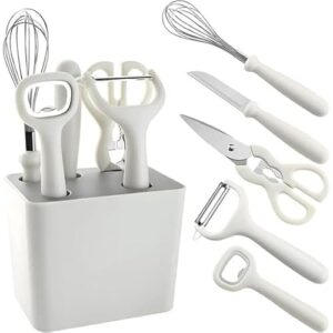 FLERIFIC 6-Piece Kitchen Gadgets Set - Stainless Steel, Ergonomic Handles, Versatile Tools for Cooking, Baking, and Food Preparation