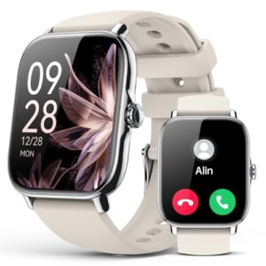 Smart Watch for Women Men- Answer/Make Call, 2025 IP68 Waterproof Fitness Step Sleep Tracker Watch with Monitor Activity Counter Smartwatch for Andriod iPhone iOS Samsung Compatible