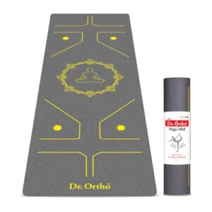 Dr.Ortho Yoga Mat For Men & Women, Exercise Mat For Home & Gym Workout, 6MM Thick Workout Yoga Mat, Anti Slip & Easy to Use - Granite Grey