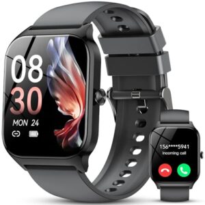 Smart Watch, 1.85" Smartwatch for Men Women(Answer/Make Call), 2025 Fitness Watch with 115+ Sports Modes/Heart Rate/SpO2/Pedometer/Sleep Monitor, IP68 Waterproof Activity Tracker for Android iOS