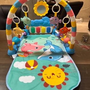 Ride n Joy Multi-Function ABS High Grade Plastic Piano Baby Gym and Fitness Rack | Hanging Rattles Lights & Musical Keyboard Mat Piano Multi-Function Gift for Baby Boy, Girls (Style 1)
