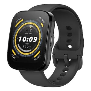 Amazfit Bip 5 Smart Watch with 1.91''Ultra Large Screen, Bluetooth Calling, Alexa Built-in, GPS Tracking, 10-Day Battery Life, Health Fitness Tracker with Heart Rate, Blood Oxygen Monitoring (Black)
