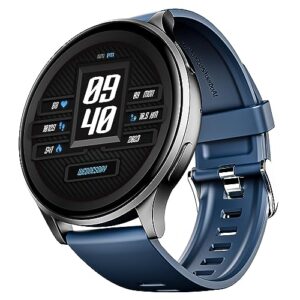 boAt Lunar Orb w/ 1.45" (3.6 cm) AMOLED Display, BT Calling, DIY Watch Face Studio, Coins, Crest App Health Ecosystem, Live Cricket & Football Scores, IP67, Smart Watch for Men & Women(Deep Blue)