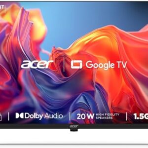 Acer 80 cm (32 inches) G Series HD Ready Smart LED Google TV AR32GT2841HDFL (Black)