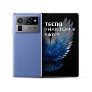 Tecno Phantom V Fold 2, Largest Battery 5750mAh, Segment Largest Display, Strongest Fold Ever, Rear-Triple 50MP Camera with OIS, 70W Fast Charger, Rippling Blue, 12GB+512GB