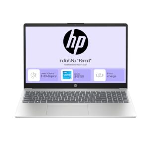 HP 15, 12th Gen Intel Core i3 Laptop (8GB RAM, 512GB SSD), 15.6"/39.6cm, FHD, Windows 11, Silver, 1.59kg, Backlit Keyboard, fd0063TU