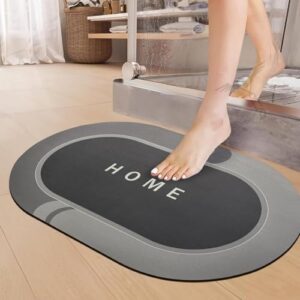 BEYOND BASIC Bathroom mat Water Absorbing Door Mat for Bathroom Quick Dry Rubber Backed Anti-Slip Floor Mat Non Slip mat for Home Kitchen (40 x 60 cm) (Rrandom Design) (Multi-Color) (1)