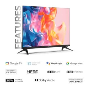 Wobble 80 cm (32 inches) UD Series HD Ready Smart LED Google TV WB32GTAW9216HDFL (Black)