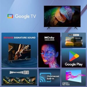 Aiwa 108 cm (43 inches) 4K Ultra HD | Google TV | Smart TV | Built-in Apps | Magnifiq Series Bezel-Less | 60 Hz | 2 GB RAM | 16 GB Storage | Dolby Digital+ | Signature Sound | AS43UHDX1 GTV