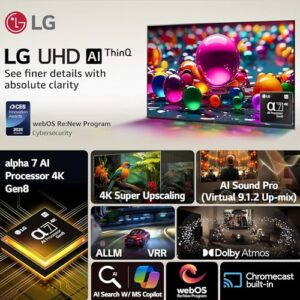 LG 108 cm (43 inches) UA82 Series 4K Ultra HD Smart webOS LED TV 43UA82006LA