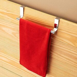 HOME 99 Towel Bar/Kitchen Hook Drawer Storage - Adjustable Over Cabinet Stainless Steel Towel Holder (12-inch)