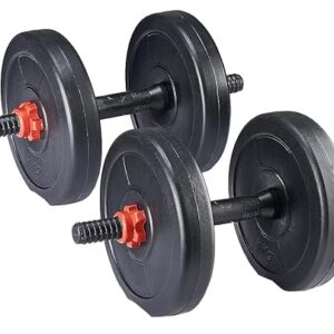 SIMRAN SPORTS Dumbbell Set, 20Kg Adjustable Dumbbell Set With 1 Pair of Adjustable Dumbbell Rods with PVC Dumbbell Plates, Home Gym Combo, Exercise & Fitness Sets