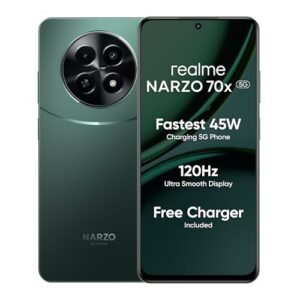 realme NARZO 70x 5G (Forest Green,4GB RAM, 128GB Storage) |120Hz Ultra Smooth Display | Dimensity 6100+ 6nm 5G | 50MP AI Camera|45W Charger in The Box