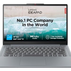 Lenovo IdeaPad Slim 3 13th Gen Intel Core i3-1315U 14 inch (35.5cm) FHD Laptop (8GB RAM/512GB SSD/Windows 11/Office 2024/Alexa Built-in/1Yr ADP Free/3 Month Game Pass/Grey/1.37Kg), 82X6005KIN