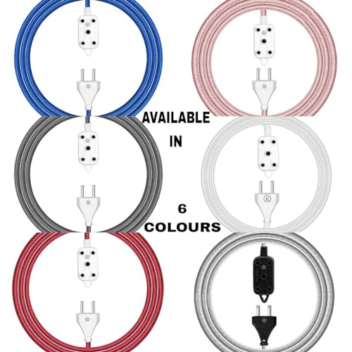 klick Gadgets 2 Pin & 3 Pin | Male Female | Expandable Electric Wire Extension | Power Cord 2.5Mt | Perfect Multipurpose | Home Decor | Office | Festival Decoration | Pack of 1 | Silver Colour - Image 6