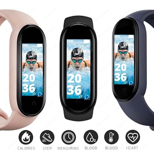 Techking 15 YEARS WARRANTY M10 Fitness Band with OLED Display β Waterproof Health Tracker for Real-Time Heart Rate, Blood Pressure, Sleep & Calorie Tracking, Perfect for Men & Women - Image 3