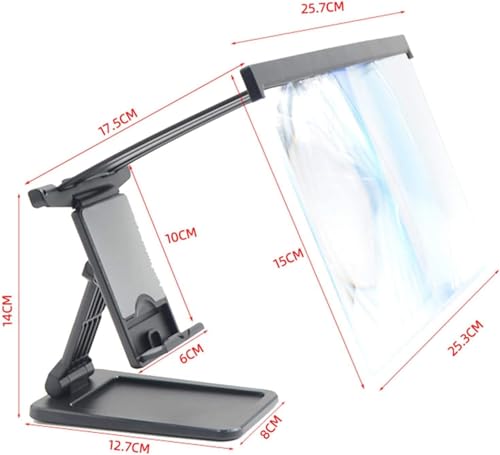 Drumstone (๐ฑ ๐ฌ๐ฒ๐ฎ๐ฟ๐ ๐ช๐ฎ๐ฟ๐ฟ๐ฎ๐ป๐๐) 12-Inch 3D Phone Screen Magnifier with Adjustable Stand, HD Lens, Foldable Design ๐๐ข๐๐ญ ๐๐จ๐ซ ๐๐ข๐ฐ๐๐ฅ๐ข, ๐๐๐๐ซ-๐๐ง๐ & ๐๐ฅ๐ฅ ๐๐๐๐๐ฌ๐ข๐จ๐ง๐ฌ - Image 2