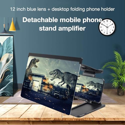 Drumstone (๐ฑ ๐ฌ๐ฒ๐ฎ๐ฟ๐ ๐ช๐ฎ๐ฟ๐ฟ๐ฎ๐ป๐๐) 12-Inch 3D Phone Screen Magnifier with Adjustable Stand, HD Lens, Foldable Design ๐๐ข๐๐ญ ๐๐จ๐ซ ๐๐ข๐ฐ๐๐ฅ๐ข, ๐๐๐๐ซ-๐๐ง๐ & ๐๐ฅ๐ฅ ๐๐๐๐๐ฌ๐ข๐จ๐ง๐ฌ - Image 4
