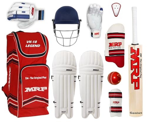 XM MRP Vk-18 Legend Pro Academy Complete Cricket Kit (6 NO (Ideal for 11-14 Years))