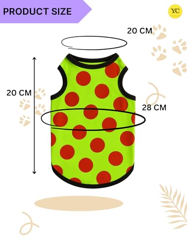Yellowcult Cute Cat T-Shirt Clothes, Summer Sweetshirts Fruit Pet Random Design mesh Outfit for Small Dog, cat, Puppy, Kitten, Diwali, Festival, Travel, Outing, Photos (XS- Any 1) - Image 4