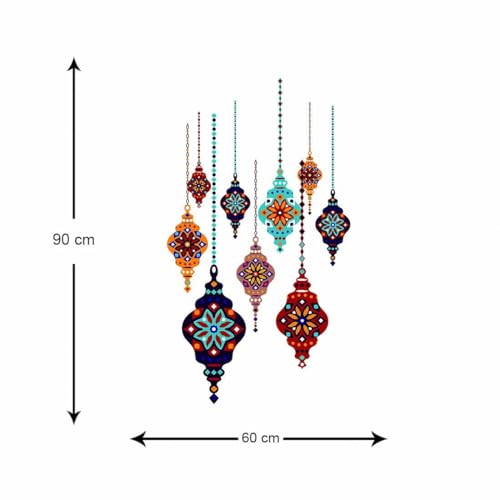 GADGETS WRAP Vinyl Diwali Wall Sticker| 90x58 cm| Multicolor - Image 3