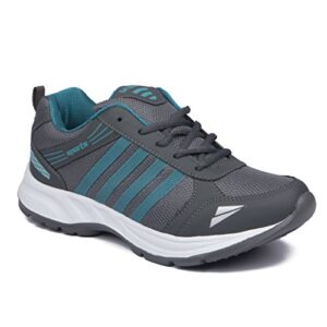 Asian Shoes Wonder 13 Grey Firozi Men's Mesh Sports Shoes- 10 Uk/Indian