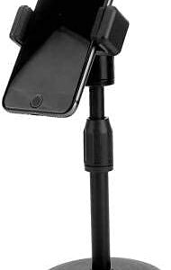 SYN SONS Mobile Stand Holder for Table with Adjustable Height Universal | 360 Degree Rotation Mobile Holder for Table & Bed Compatible with All Mobile Phone (Black)