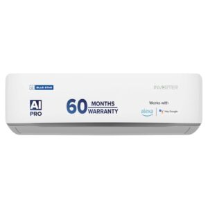 Blue Star 1.5 Ton 5 Star, 60 Months Warranty, Wi-Fi Smart Inverter Split AC (Copper, Convertible 5 in 1 Cooling, AI Pro, DigiQ Hepta Sensors, 4 Way Swing, IC518ZNURS, White)