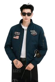 FUTSE PENO Men's Regular Fit Zip-Up Casual Jacket for Men's | Latest Stylish Jacket For Men | Blue | Size - XL