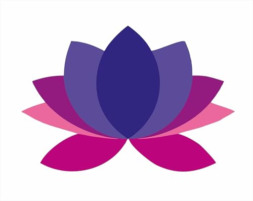 GADGETS WRAP Collection Diwali Special - Beautiful Lotus Flower Wall Sticker Size - 28 cm x 43 cm