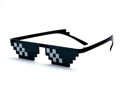 Craftvista Thug Life Sunglasses for Men And Womens, Kids favourite, Photo Prop 12 Bit Pixel Mosaic Unisex Party Glasses (Thuglife Glasses)