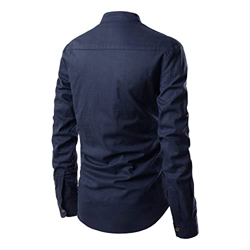 EDINWOLF Men's Cotton Kurta (Navy) - S - Image 4