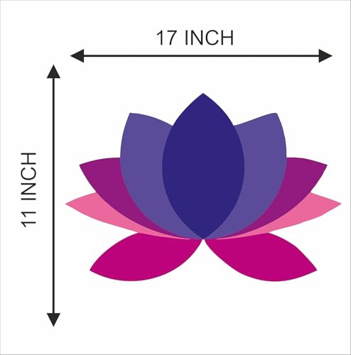GADGETS WRAP Collection Diwali Special - Beautiful Lotus Flower Wall Sticker Size - 28 cm x 43 cm - Image 4