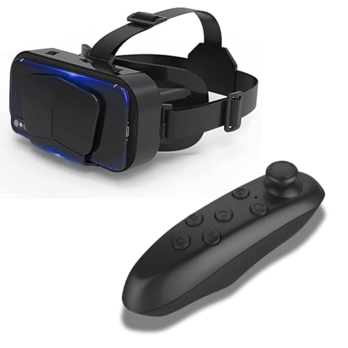 Drumstone (๐๐ ๐๐๐๐ซ๐ฌ ๐๐๐ซ๐ซ๐๐ง๐ญ๐ฒ) Virtual Reality VR Headset with 3D Glasses & VR Controller โ Immersive Gaming, Movies & TV Experience | Adjustable Lens, Universal Compatibility