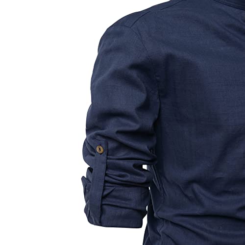 EDINWOLF Men's Cotton Kurta (Navy) - S - Image 6
