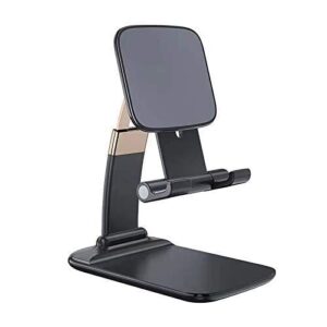 JOKIN Desk Cell Mobile Stand Holder Adjustable for Table Accessories for Home Office with Flexible Height Angle Adjustment for All Mobile Holder (Color Black)