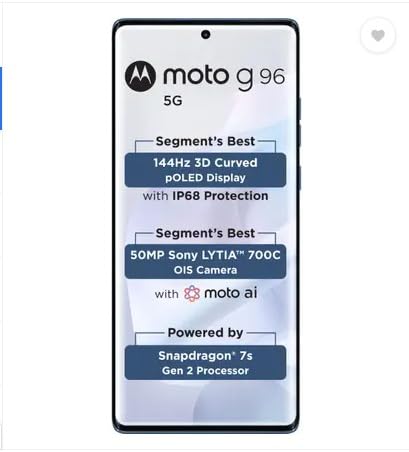 Motorola G96 144Hz 3D Curved pOLED (ASHLEIGHBLUE, 8GB RAM, 128GB Storage) - Image 2