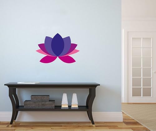 GADGETS WRAP Collection Diwali Special - Beautiful Lotus Flower Wall Sticker Size - 28 cm x 43 cm - Image 3