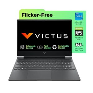 HP Victus, 12th Gen Intel Core i5-12450H, NVIDIA RTX 2050 Gaming Laptop (16GB DDR4, 512GB SSD), 144Hz, IPS, 15.6"/39.6cm, FHD, Win 11, Office 21, Blue, 2.3kg, Enhanced Cooling, fa1227TX/fa1314TX