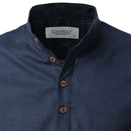 EDINWOLF Men's Cotton Kurta (Navy) - S - Image 5