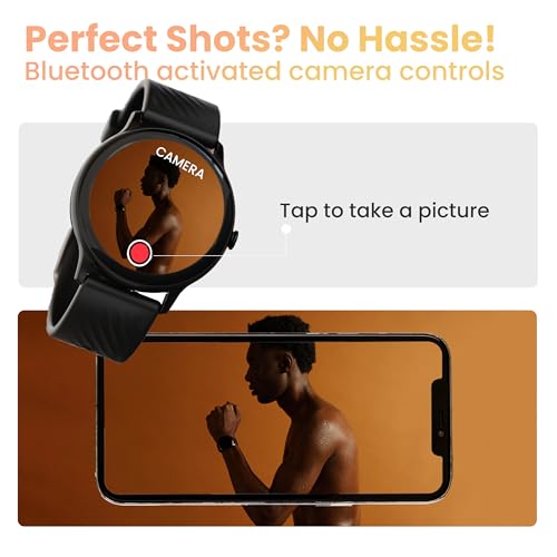 Boult GOBOULT Newly Launched Dire Smartwatch 1.38'' 2.5D Curved HD Display, BT Calling, 500 Nits Brightness, IP67, 250+ Watchfaces, 120+ Sports Modes, AI Voice Assistant, SpO2 Monitoring (Pure Black) - Image 6