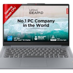 Lenovo IdeaPad Slim 3, Intel Core i5-13420H, 13th Gen, 16GB RAM, 512GB SSD, FHD IPS, 14"/35.56cm, Windows 11, MS Office 21, Grey, 1.3Kg, 83EL003PIN, Alexa Built-in Laptop