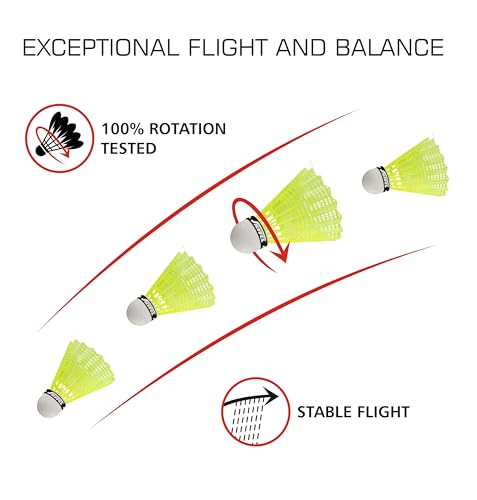 Silver's Aluminium Micro Badminton Kit (2 Racquets with Full Cover, 1 Box Shuttlecock Pack of 3) Black, Aluminium, Micro Combo 2 with Nylon Shuttle, Yellow/Black - Image 3